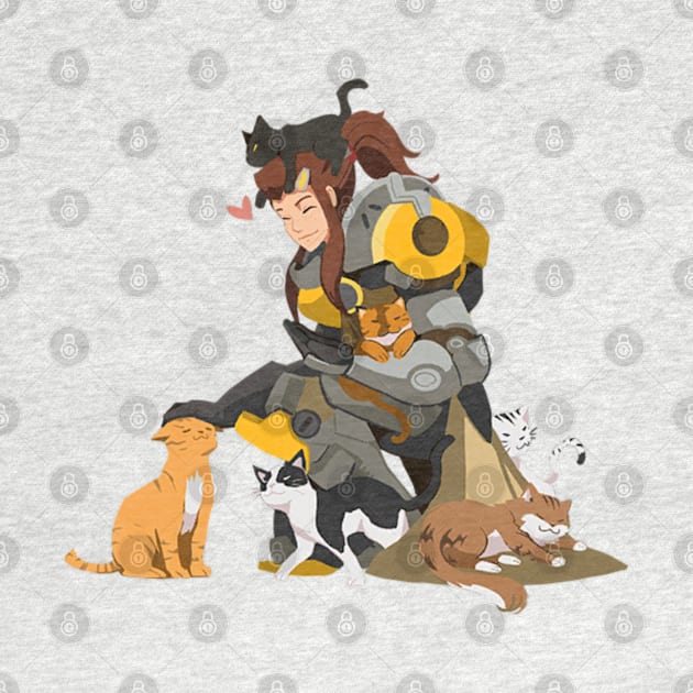 Brigitte and her Cats by galacticshirts